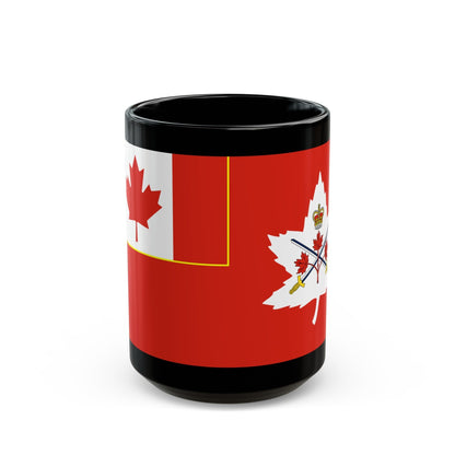 Flag of the Canadian Army - Black Coffee Mug-15oz-The Sticker Space