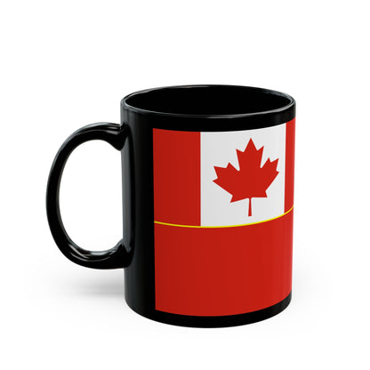 Flag of the Canadian Army - Black Coffee Mug-The Sticker Space