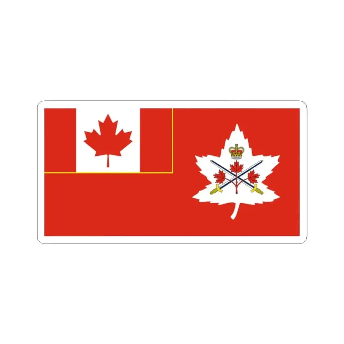 Flag of the Canadian Army (Canada) STICKER Vinyl Kiss-Cut Decal 2 Inch White - The Sticker Space