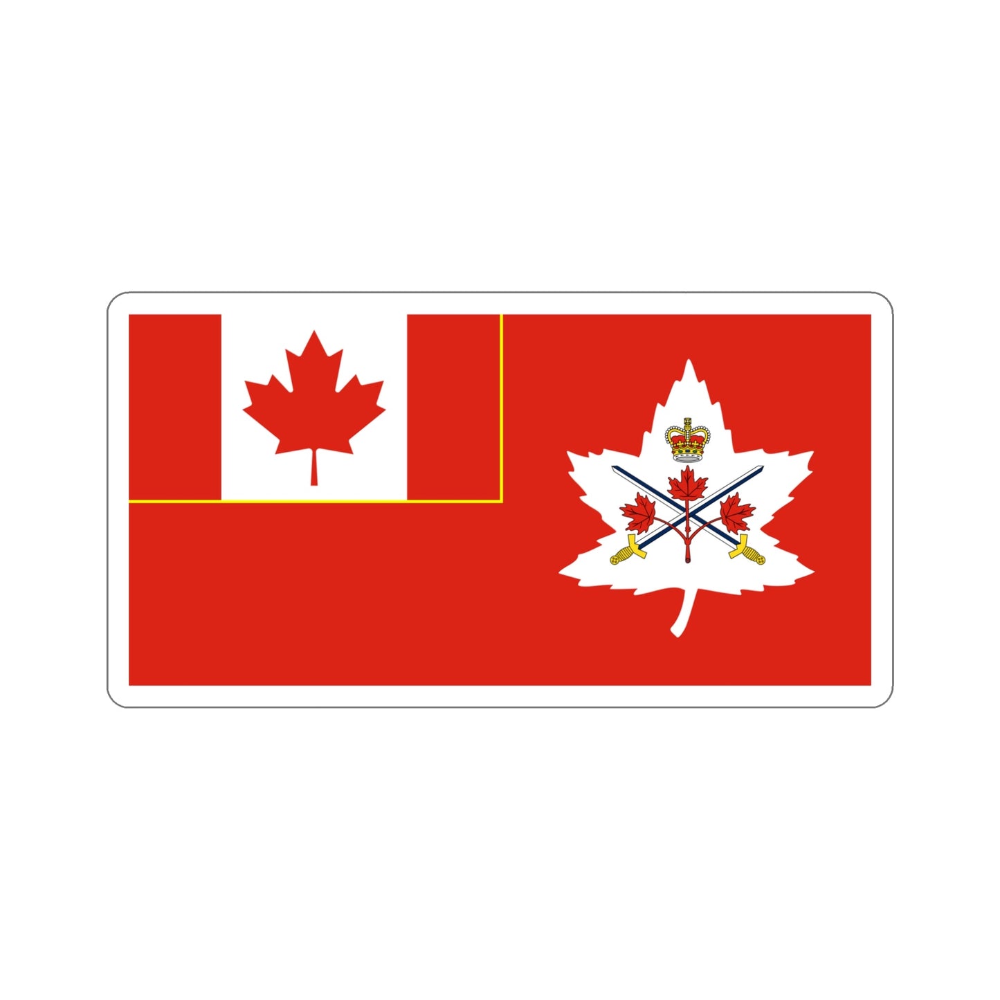 Flag of the Canadian Army STICKER Vinyl Die-Cut Decal-5 Inch-The Sticker Space