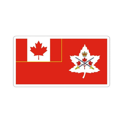 Flag of the Canadian Army - STICKER Vinyl Kiss-Cut Decal 3 Inch White - The Sticker Space