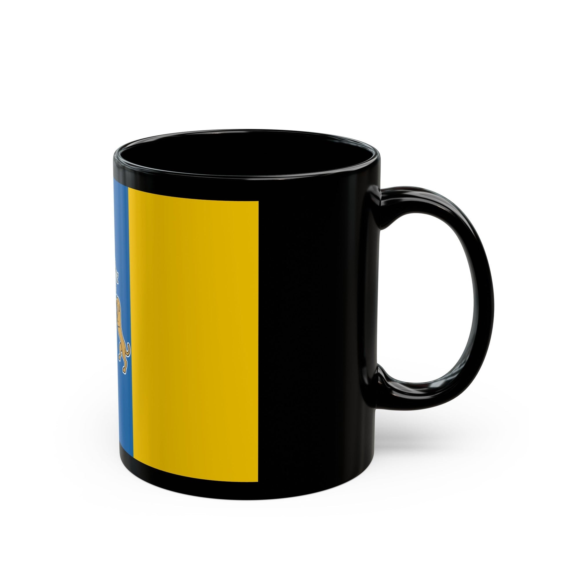 Flag of the Canary Islands Spain - Black Coffee Mug-The Sticker Space