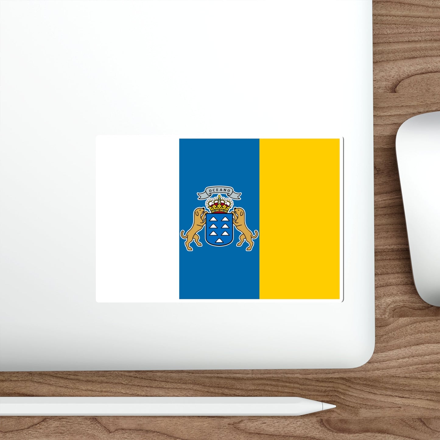 Flag of the Canary Islands Spain STICKER Vinyl Die-Cut Decal-The Sticker Space