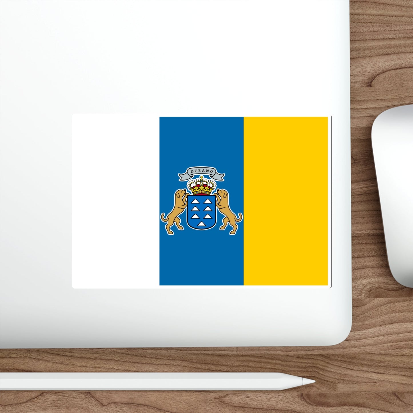 Flag of the Canary Islands Spain STICKER Vinyl Die-Cut Decal-The Sticker Space