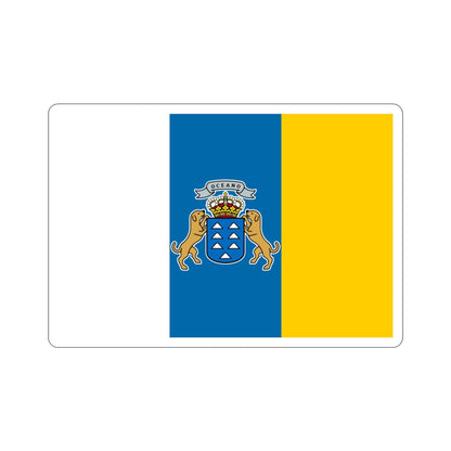 Flag of the Canary Islands Spain STICKER Vinyl Die-Cut Decal-3 Inch-The Sticker Space