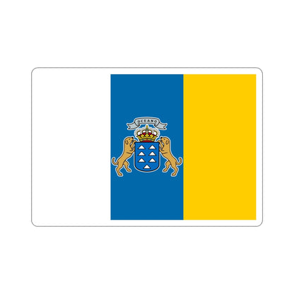 Flag of the Canary Islands Spain STICKER Vinyl Die-Cut Decal-4 Inch-The Sticker Space