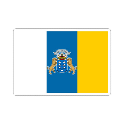 Flag of the Canary Islands Spain STICKER Vinyl Die-Cut Decal-5 Inch-The Sticker Space