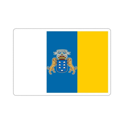 Flag of the Canary Islands Spain STICKER Vinyl Die-Cut Decal 6 Inch - The Sticker Space