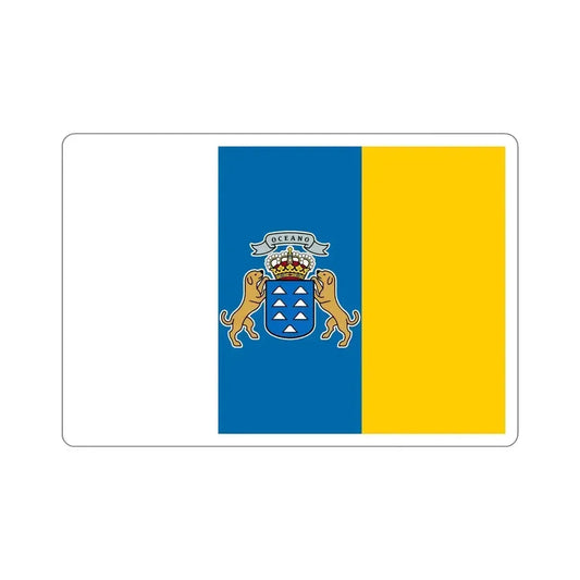 Flag of the Canary Islands Spain STICKER Vinyl Die-Cut Decal 6 Inch - The Sticker Space