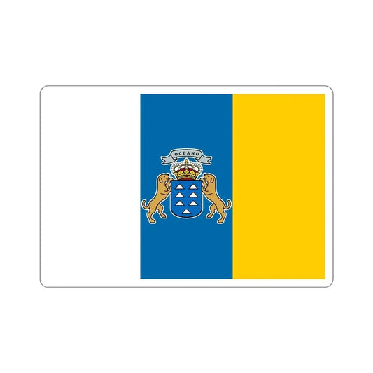 Flag of the Canary Islands Spain STICKER Vinyl Die-Cut Decal 6 Inch - The Sticker Space