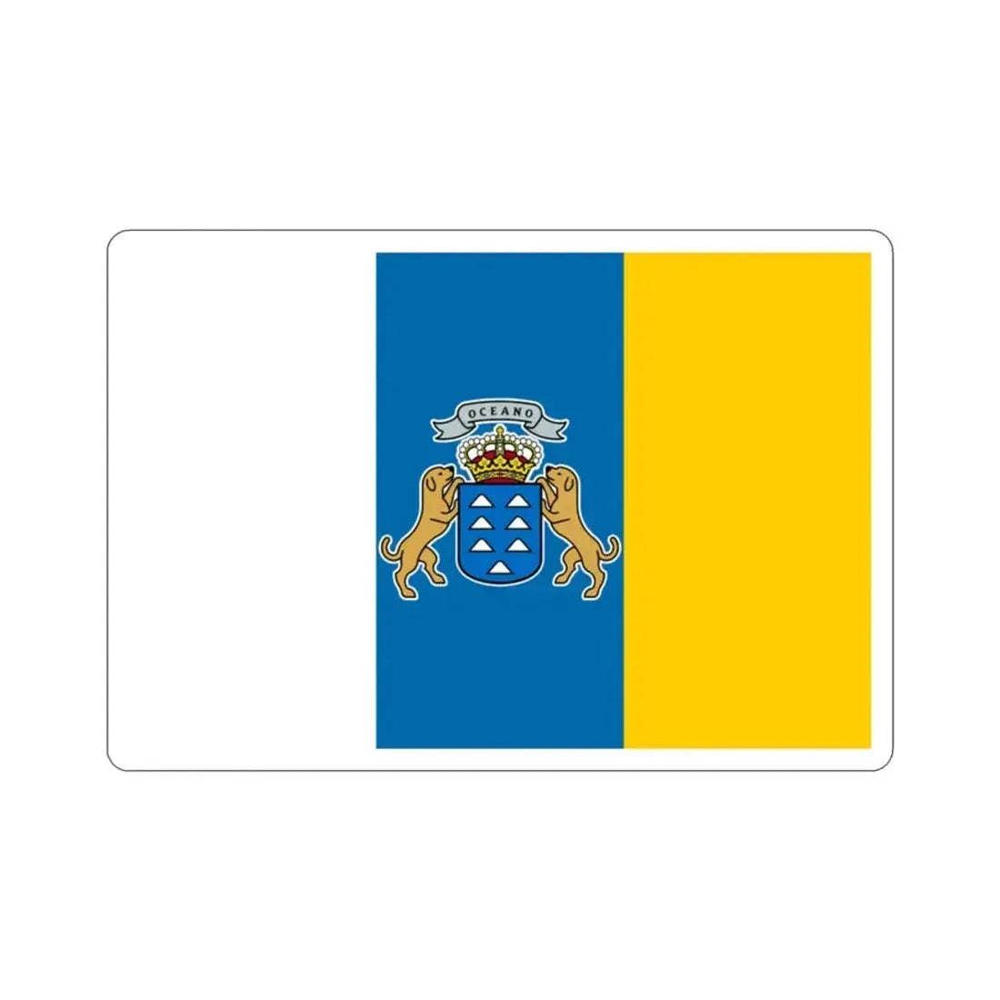 Flag of the Canary Islands Spain STICKER Vinyl Die-Cut Decal - The Sticker Space