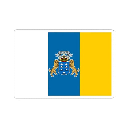 Flag of the Canary Islands Spain - STICKER Vinyl Kiss-Cut Decal 2 Inch White - The Sticker Space