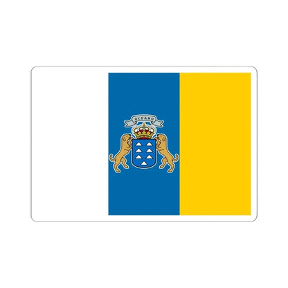 Flag of the Canary Islands Spain - STICKER Vinyl Kiss-Cut Decal 6 Inch White - The Sticker Space