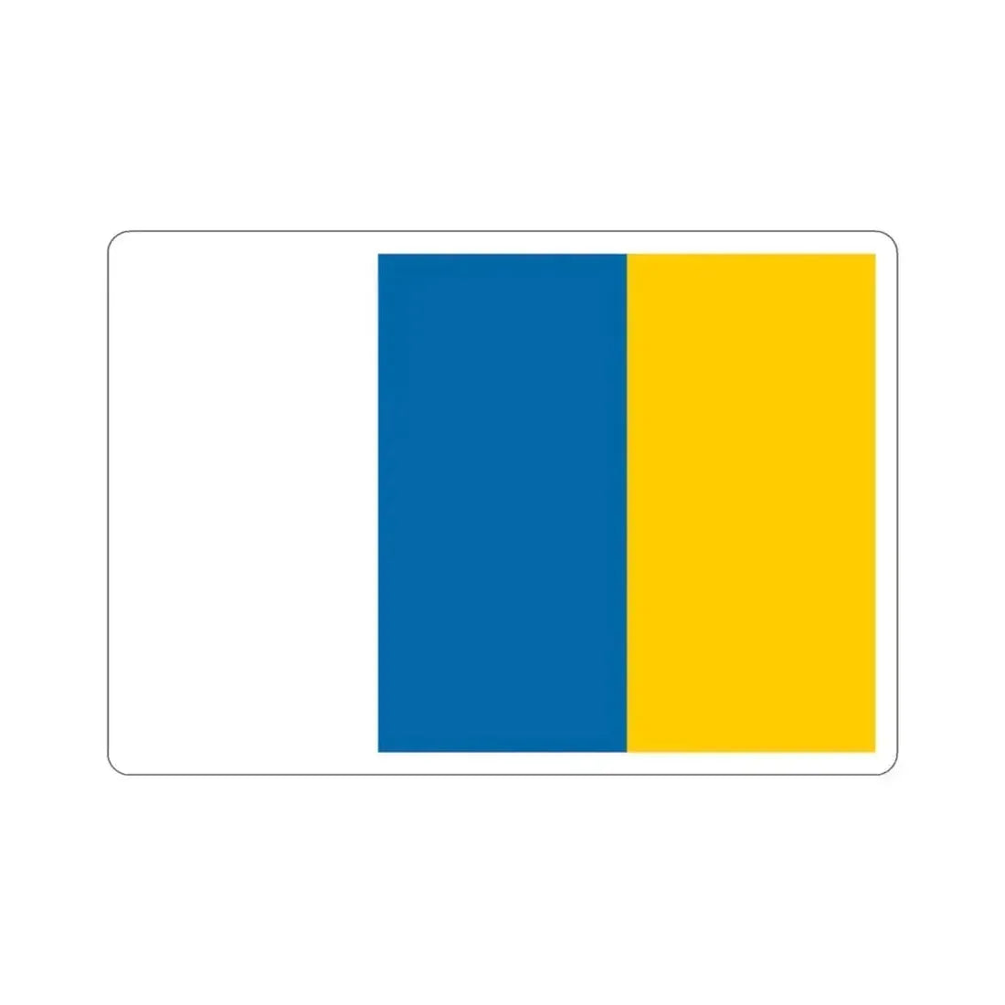 Flag of the Canary Islands STICKER Vinyl Die-Cut Decal 2 Inch - The Sticker Space