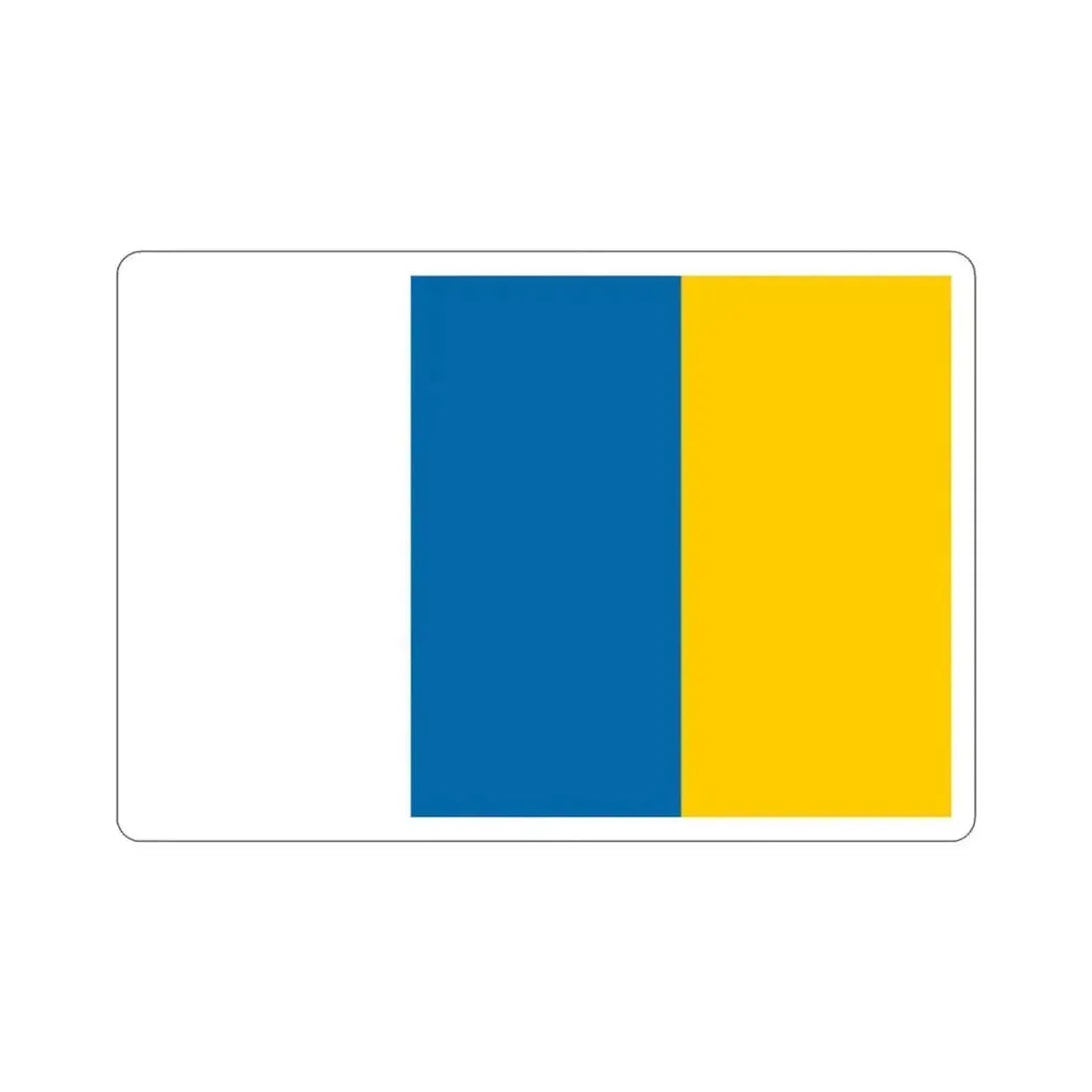 Flag of the Canary Islands STICKER Vinyl Die-Cut Decal 3 Inch - The Sticker Space