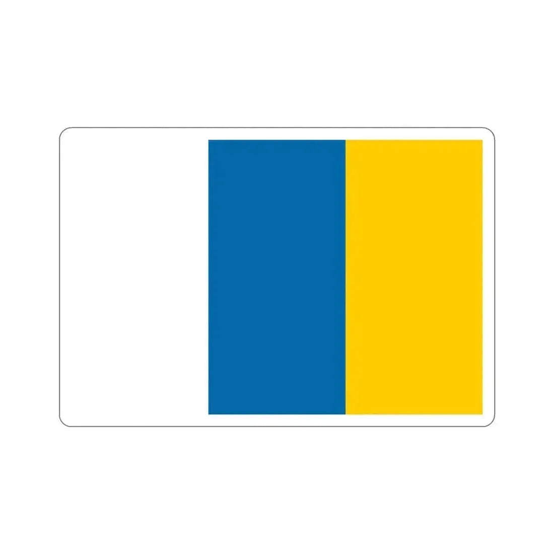 Flag of the Canary Islands STICKER Vinyl Die-Cut Decal 4 Inch - The Sticker Space
