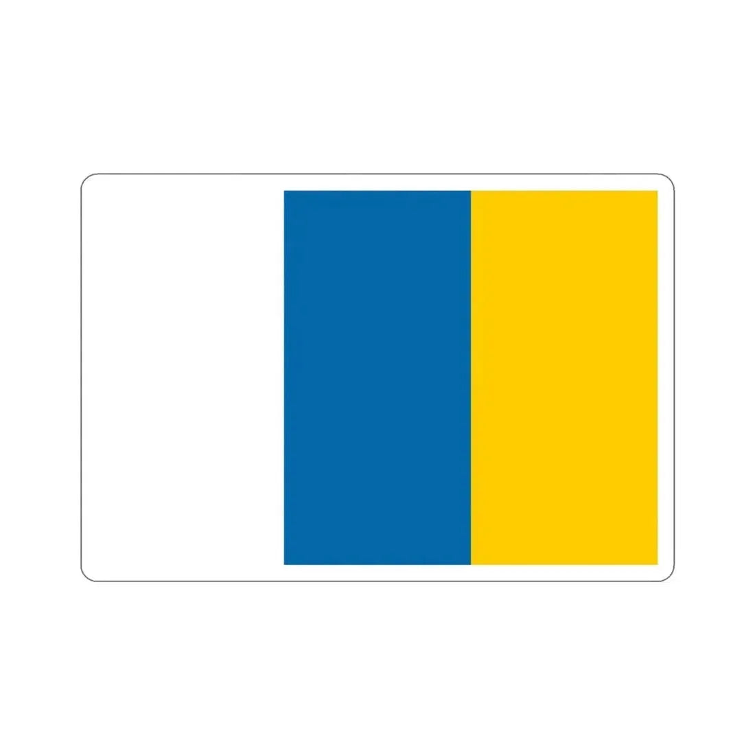 Flag of the Canary Islands STICKER Vinyl Die-Cut Decal - The Sticker Space