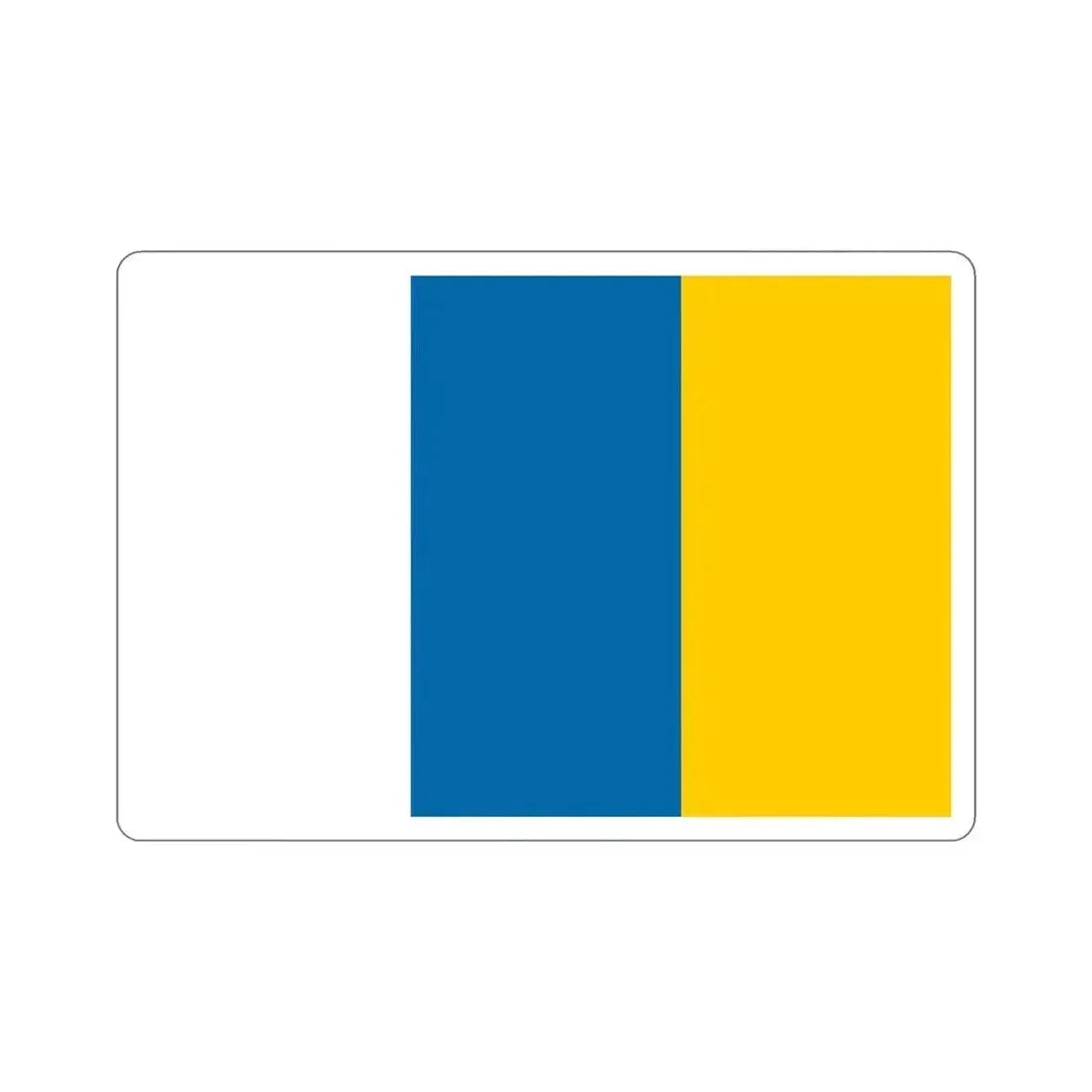 Flag of the Canary Islands STICKER Vinyl Die-Cut Decal - The Sticker Space