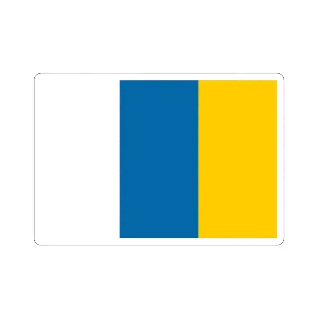 Flag of the Canary Islands STICKER Vinyl Die-Cut Decal - The Sticker Space