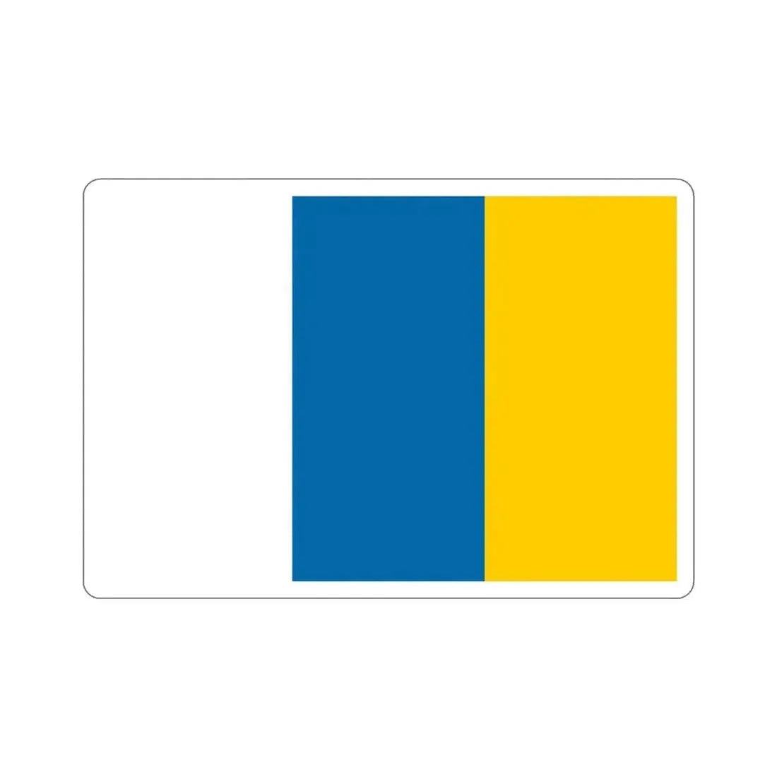 Flag of the Canary Islands STICKER Vinyl Die-Cut Decal - The Sticker Space