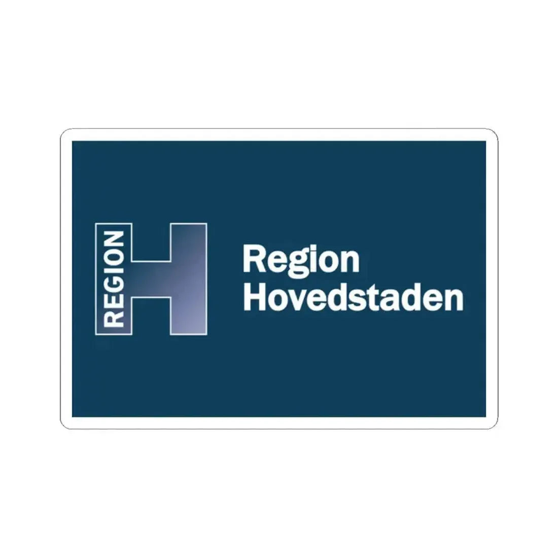 Flag of the Capital Region of Denmark (Denmark) STICKER Vinyl Kiss-Cut Decal 2 Inch White - The Sticker Space