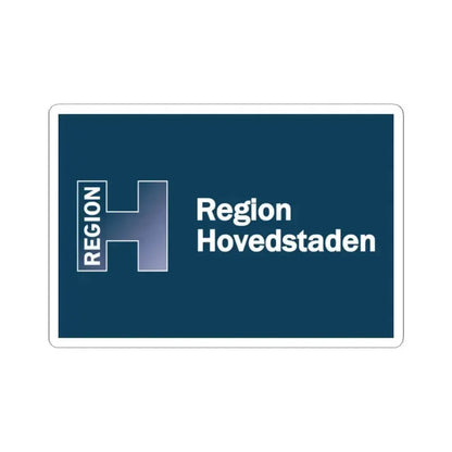 Flag of the Capital Region of Denmark (Denmark) STICKER Vinyl Kiss-Cut Decal 2 Inch White - The Sticker Space