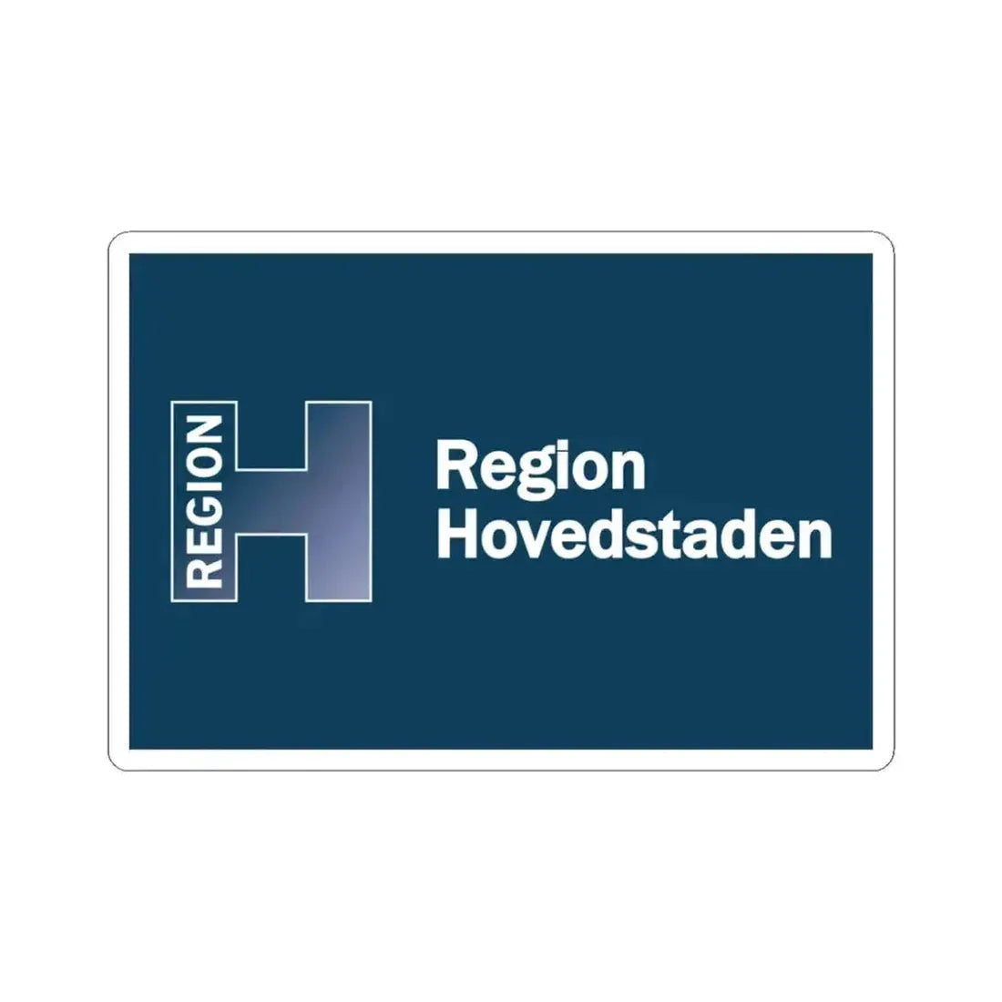 Flag of the Capital Region of Denmark (Denmark) STICKER Vinyl Kiss-Cut Decal 3 Inch White - The Sticker Space