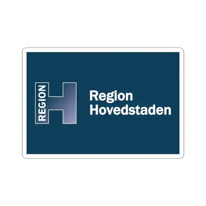 Flag of the Capital Region of Denmark (Denmark) STICKER Vinyl Kiss-Cut Decal 3 Inch White - The Sticker Space