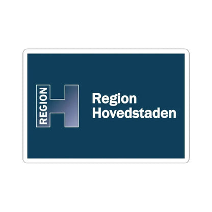 Flag of the Capital Region of Denmark (Denmark) STICKER Vinyl Kiss-Cut Decal 6 Inch White - The Sticker Space