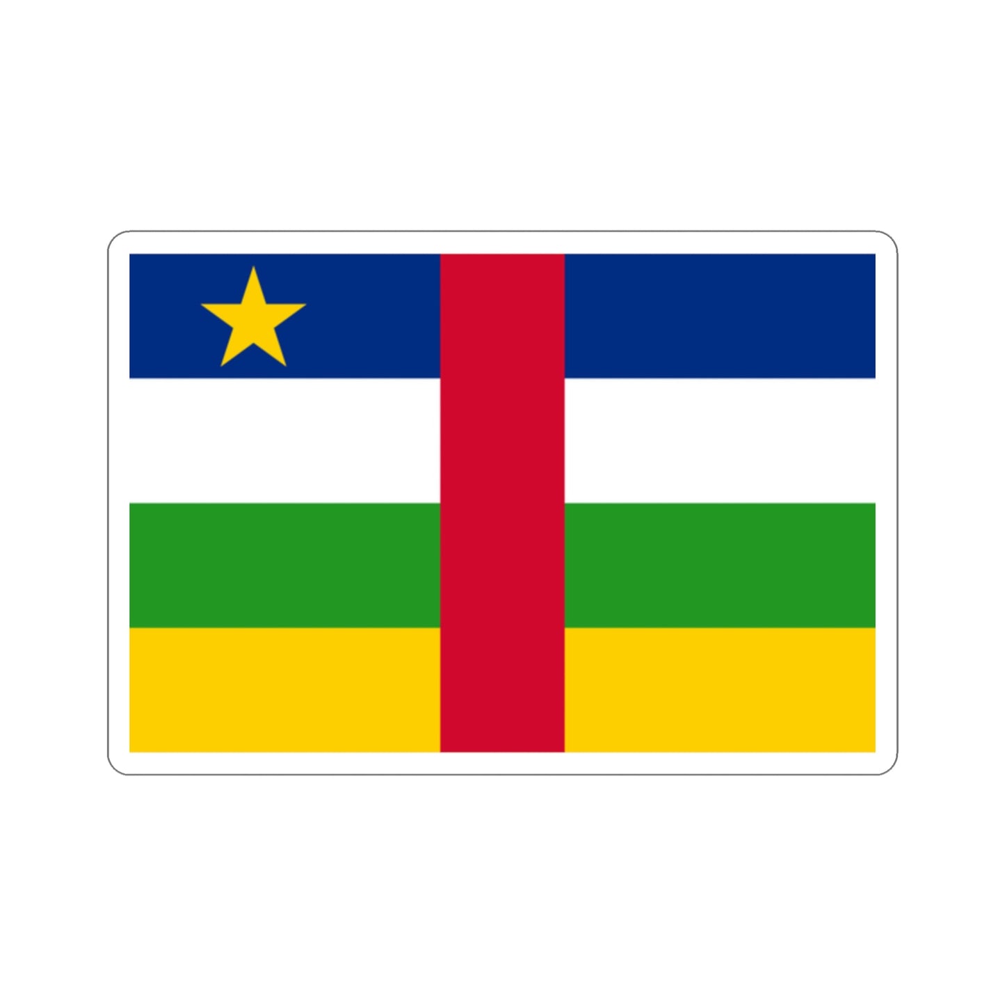 Flag of the Central African Republic STICKER Vinyl Die-Cut Decal-2 Inch-The Sticker Space