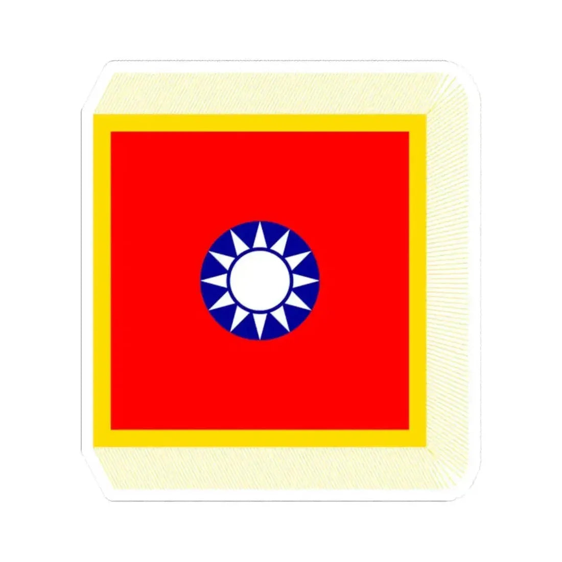 Flag of the Chairman of the ROC Military Affairs Commission (China) STICKER Vinyl Kiss-Cut Decal 2 Inch White - The Sticker Space