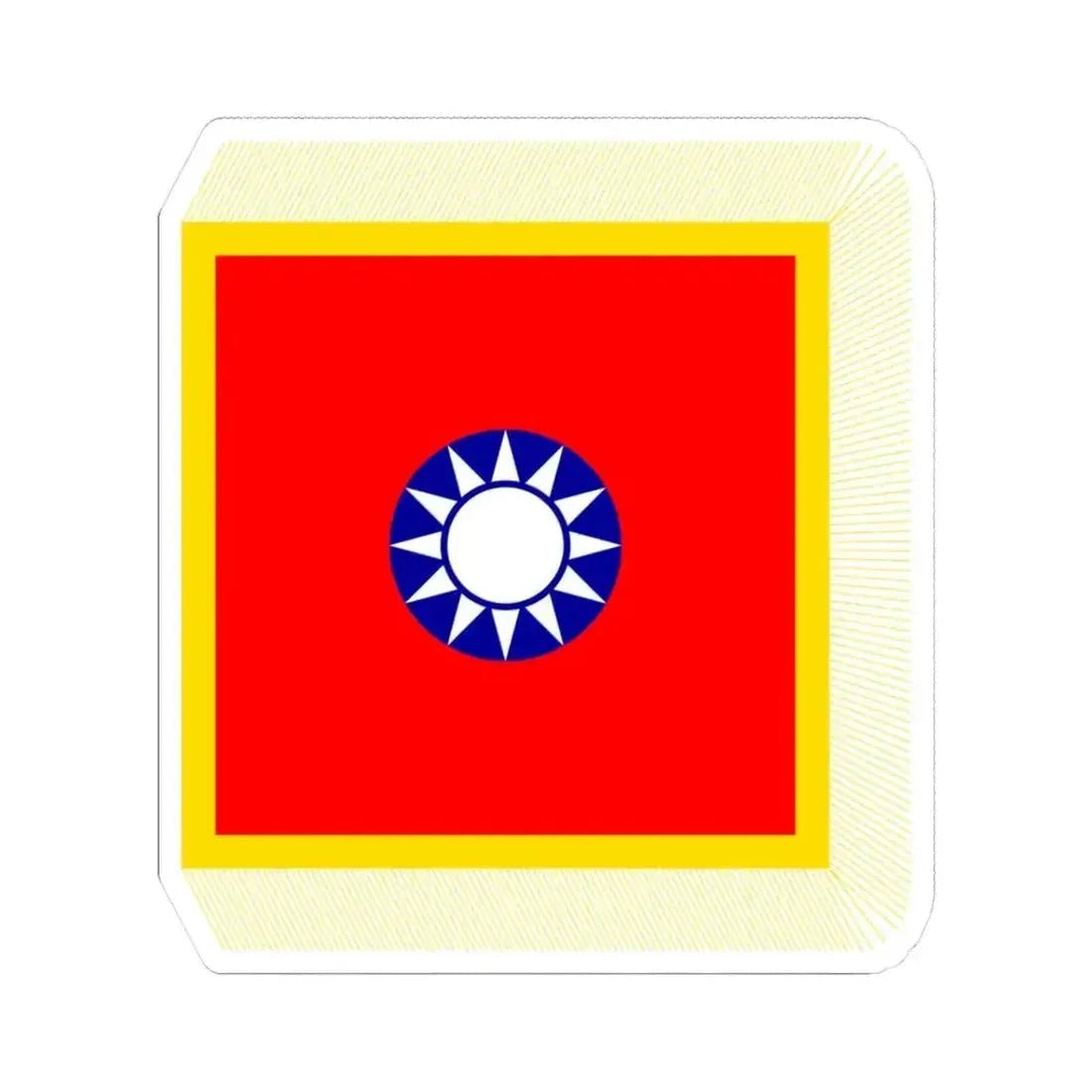 Flag of the Chairman of the ROC Military Affairs Commission (China) STICKER Vinyl Kiss-Cut Decal 3 Inch White - The Sticker Space