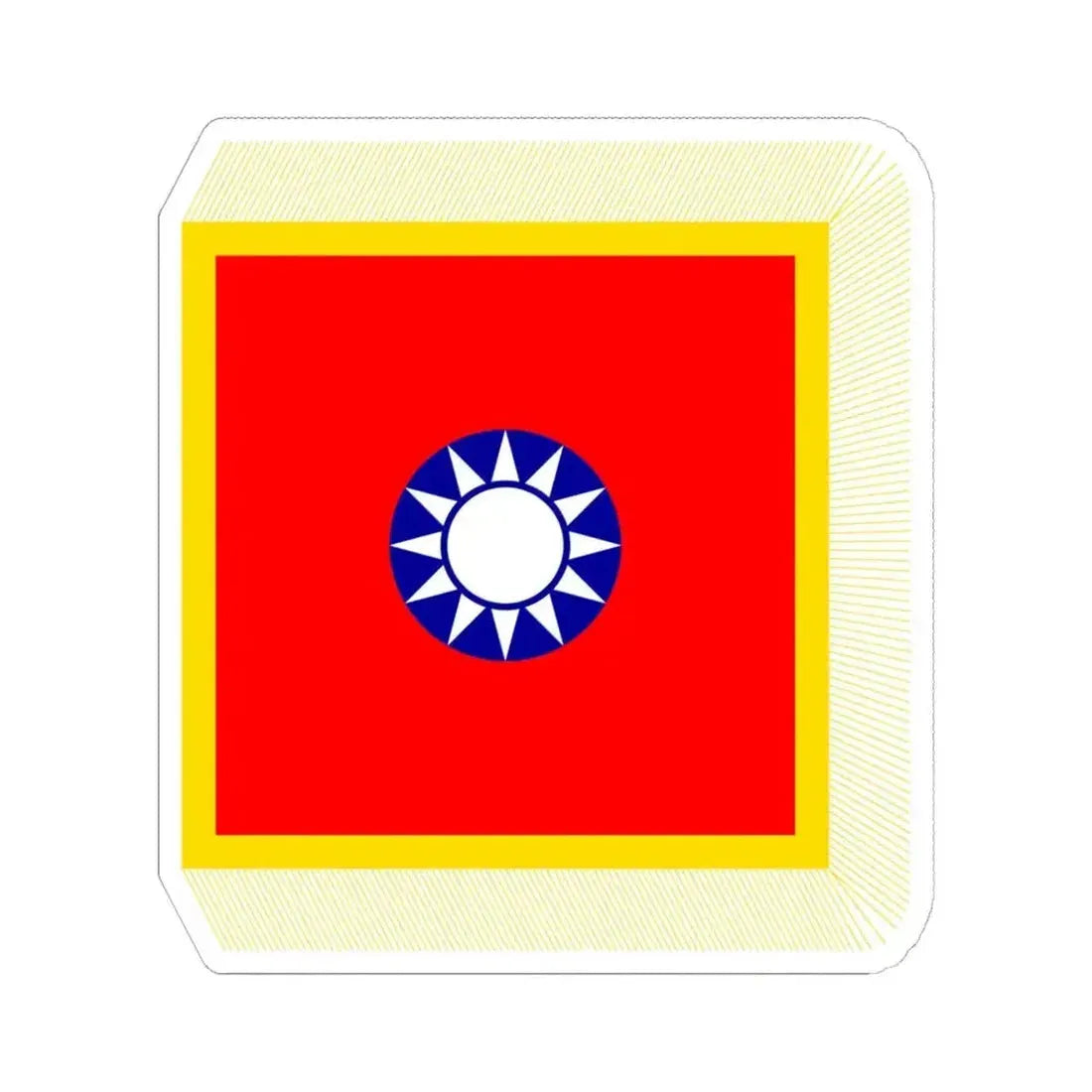 Flag of the Chairman of the ROC Military Affairs Commission (China) STICKER Vinyl Kiss-Cut Decal 6 Inch White - The Sticker Space