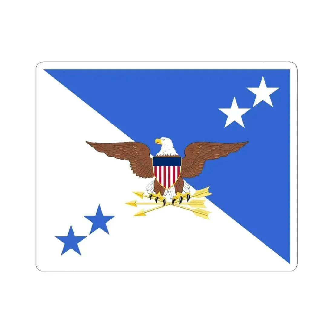 Flag of the Chairman of the U.S. Joint Chiefs of Staff (United States) STICKER Vinyl Kiss-Cut Decal 6 Inch White - The Sticker Space