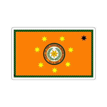 Flag of the Cherokee Nation STICKER Vinyl Die-Cut Decal 2 Inch - The Sticker Space