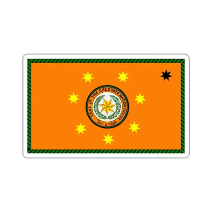 Flag of the Cherokee Nation STICKER Vinyl Die-Cut Decal - The Sticker Space