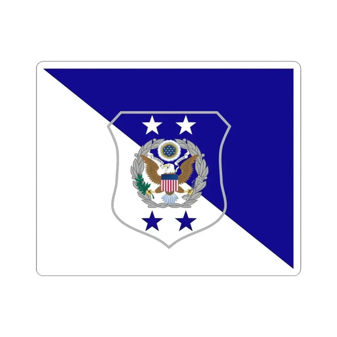 Flag of the Chief Master Sergeant of the Air Force (United States) STICKER Vinyl Kiss-Cut Decal 6 Inch White - The Sticker Space