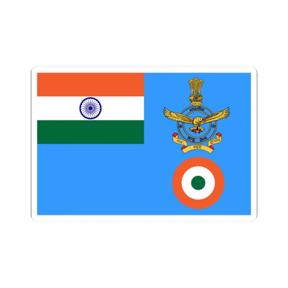 Flag of the Chief of Air Staff and Air Chief Marshal of the Indian Air Force (India) (Coat of Arms) STICKER Vinyl Kiss-Cut Decal 2 Inch White - The Sticker Space