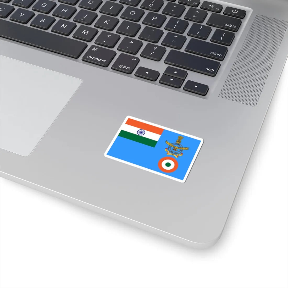 Flag of the Chief of Air Staff and Air Chief Marshal of the Indian Air Force (India) (Coat of Arms) STICKER Vinyl Kiss-Cut Decal - The Sticker Space