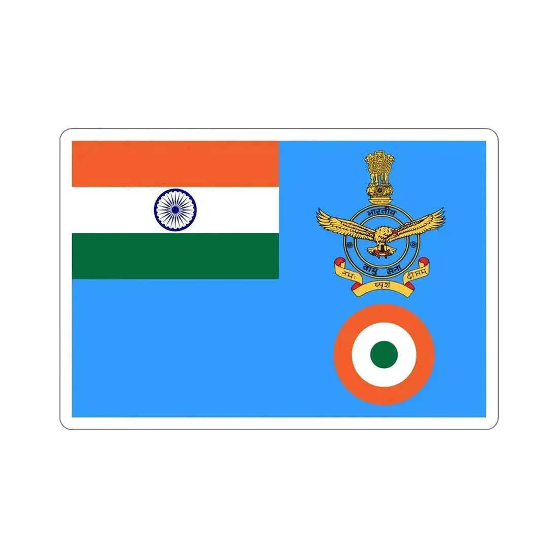 Flag of the Chief of Air Staff and Air Chief Marshal of the Indian Air Force (India) STICKER Vinyl Die-Cut Decal - The Sticker Space