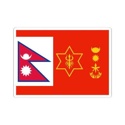 Flag of the Chief of Army Staff of Nepali Army (Nepal) STICKER Vinyl Kiss-Cut Decal 6 Inch White - The Sticker Space