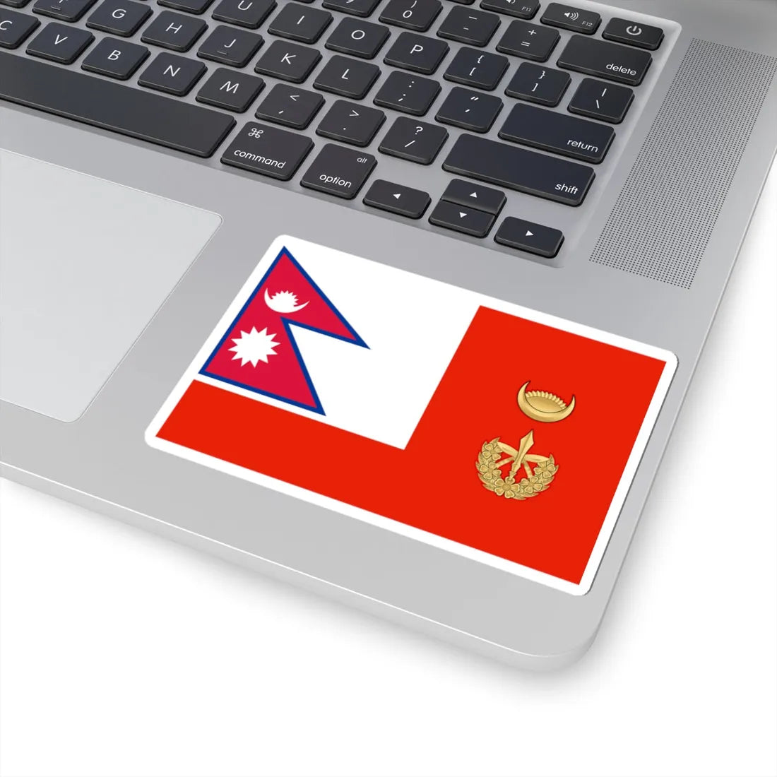 Flag of the Chief of Army Staff of Nepali Army until 2008 (Nepal) STICKER Vinyl Kiss-Cut Decal - The Sticker Space