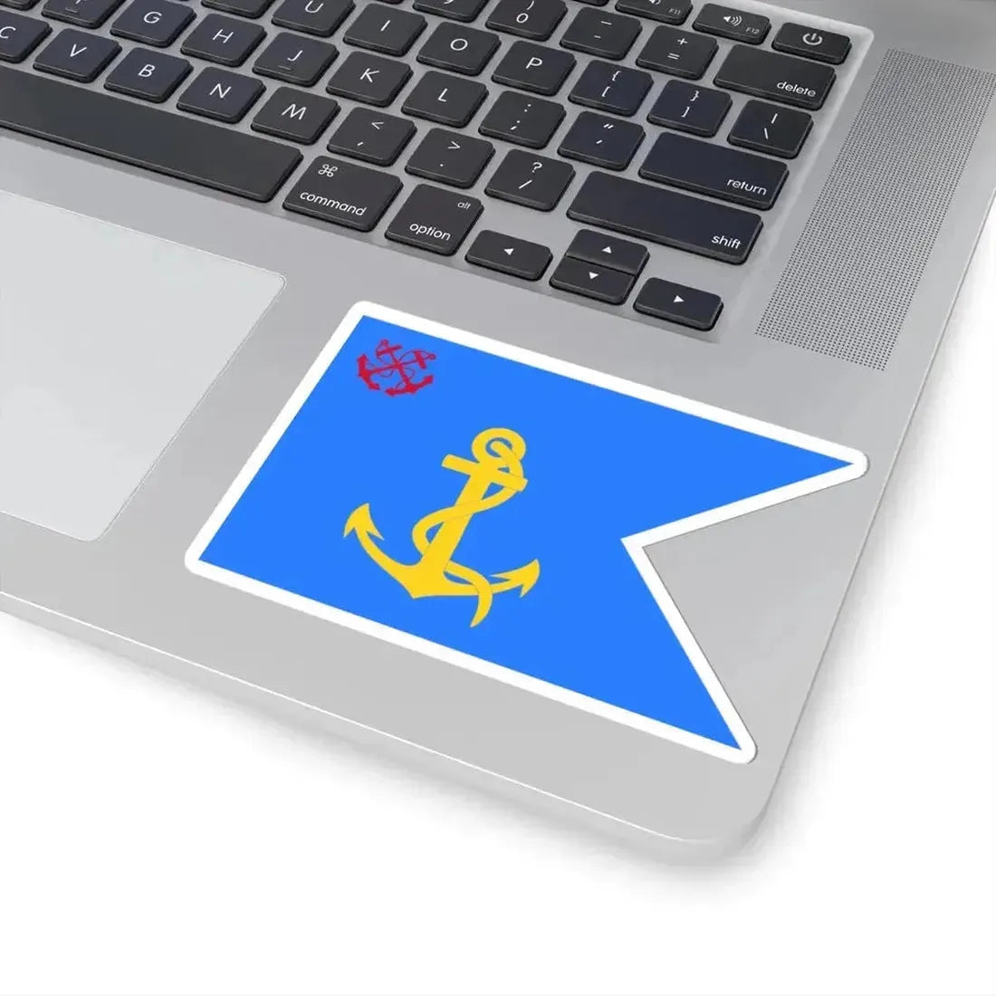 Flag of the Chief of Staff of the Naval Forces of Algeria to 2004 (Algeria) STICKER Vinyl Kiss-Cut Decal - The Sticker Space