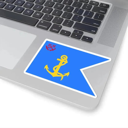 Flag of the Chief of Staff of the Naval Forces of Algeria to 2004 (Algeria) STICKER Vinyl Kiss-Cut Decal - The Sticker Space