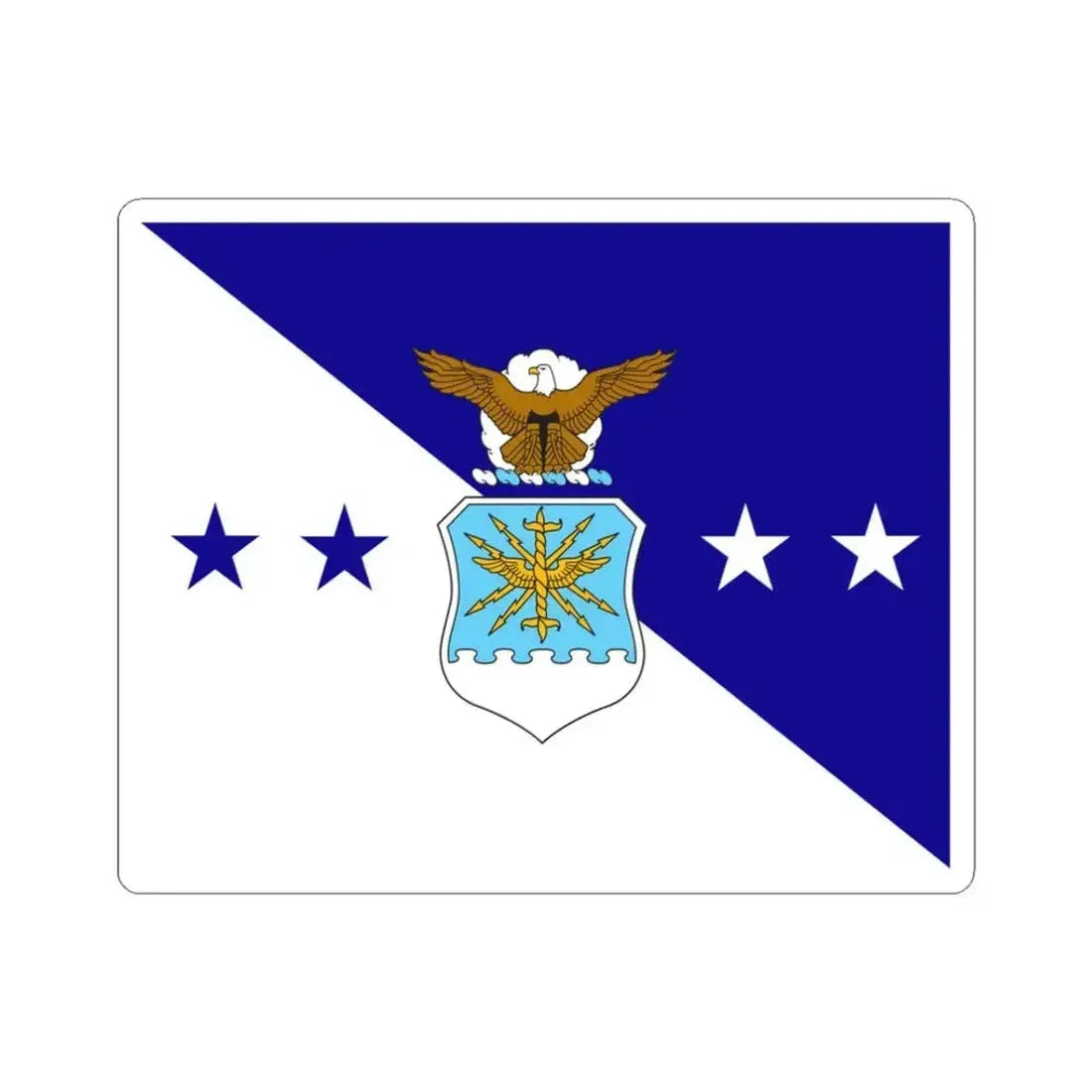 Flag of the Chief of Staff of the United States Air Force (United States) STICKER Vinyl Kiss-Cut Decal 3 Inch White - The Sticker Space