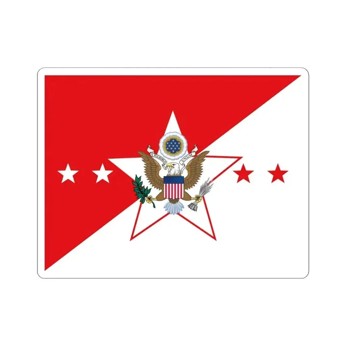 Flag of the Chief of Staff of the United States Army (United States) STICKER Vinyl Kiss-Cut Decal 4 Inch White - The Sticker Space