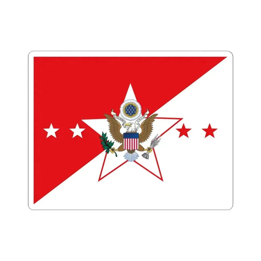 Flag of the Chief of Staff of the United States Army (United States) STICKER Vinyl Kiss-Cut Decal 6 Inch White - The Sticker Space