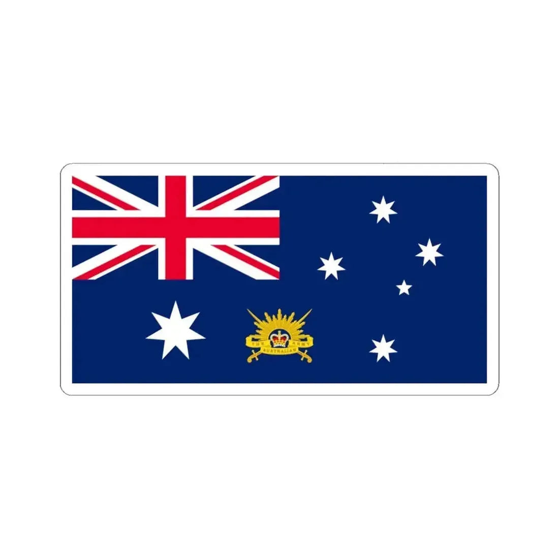Flag of the Chief of the Australian Army (Australia) STICKER Vinyl Kiss-Cut Decal 4 Inch White - The Sticker Space