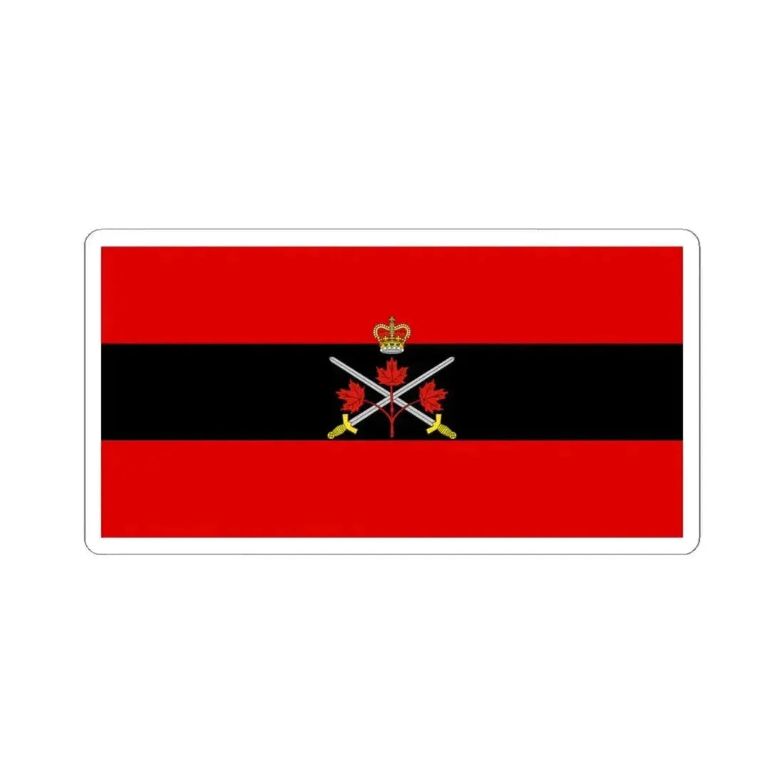 Flag of the Chief of the General Staff Canada (Canada) STICKER Vinyl Kiss-Cut Decal 4 Inch White - The Sticker Space