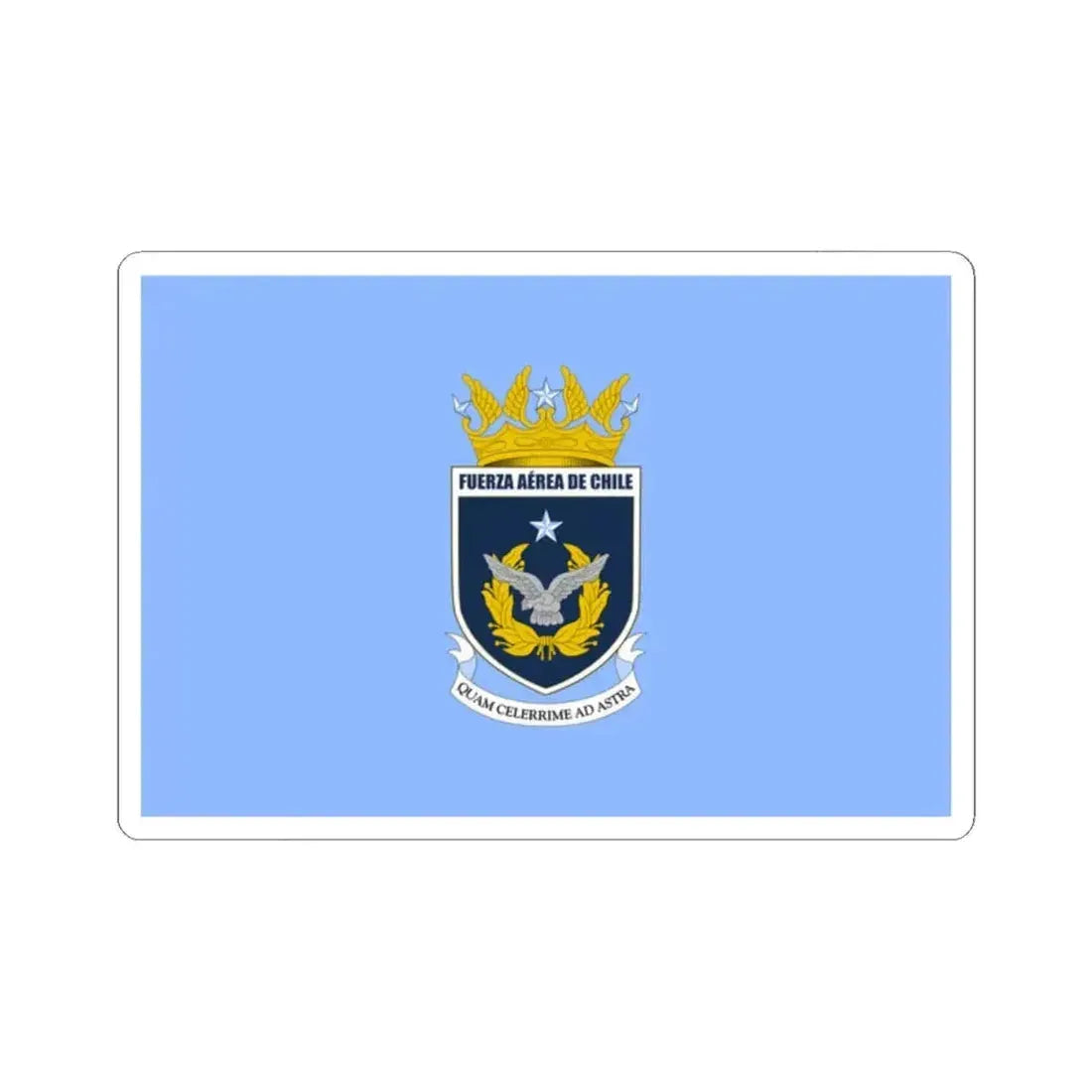 Flag of the Chilean Air Force (Chile) STICKER Vinyl Kiss-Cut Decal 2 Inch White - The Sticker Space